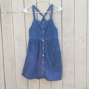 Zara Kid's Girl's 13/14 Denim Dress Pinafore